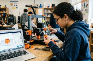 3D Printing Training Course — Master Additive Tech | 3D-P.eu (AI Generated Image)
