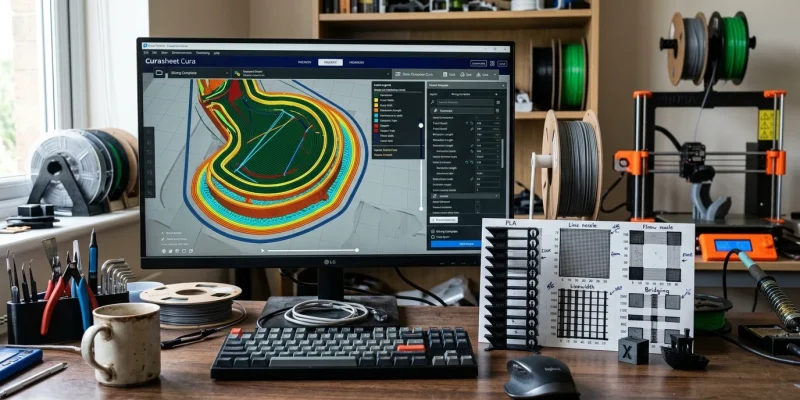 3D Printer Slicer Settings — Speed, Flow & Retraction | 3D-P.eu (AI Generated Image)