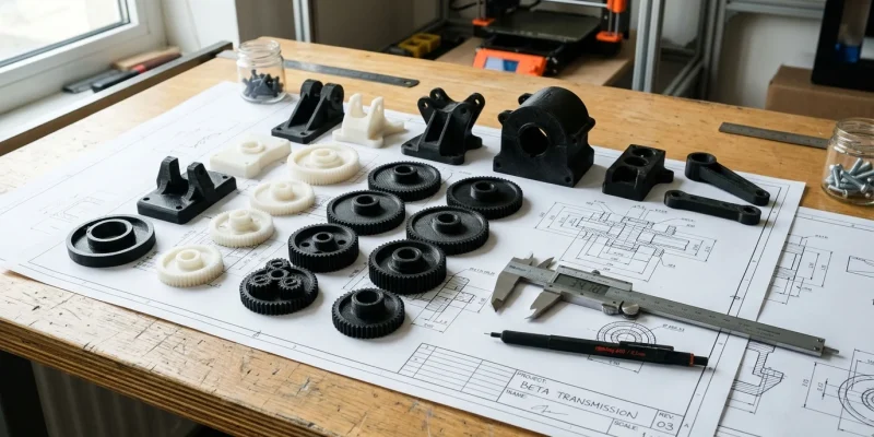 Custom 3D Part Printing — Materials & Tolerances | 3D-P.eu (AI Generated Image)