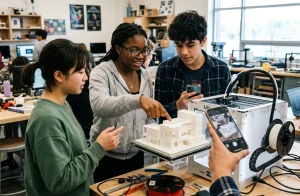 3D Printing in Education — STEM Curriculum Guide | 3D-P.eu (AI Generated Image)