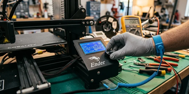 Ender 3 Not Responding to Knob During Printing? Fix Freeze & Lag (AI Generated Image)
