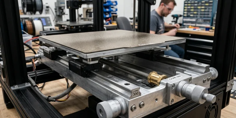 3D Printer Stage Explained: Build Platforms & Kinematic Mechanics (AI Generated Image)